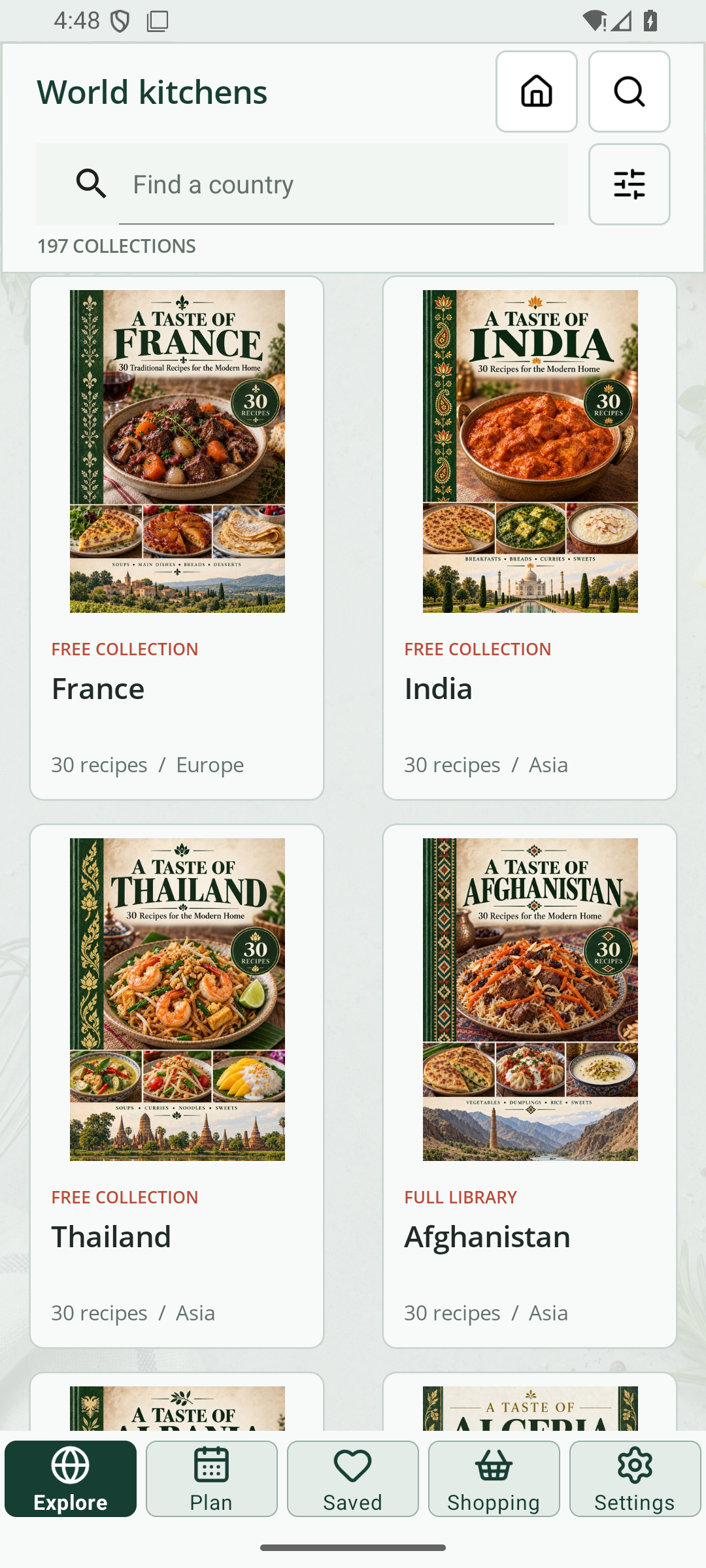 DishRoam Android country library