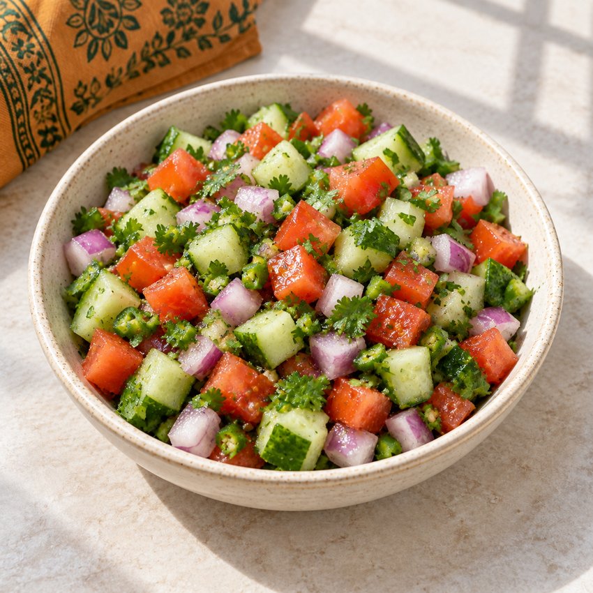 Kachumber Cucumber and Tomato Salad