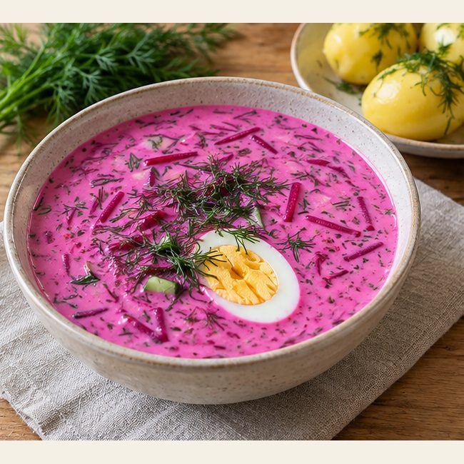 Lithuanian Cold Beet Soup