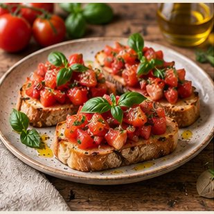 Tomato and Basil Bruschetta